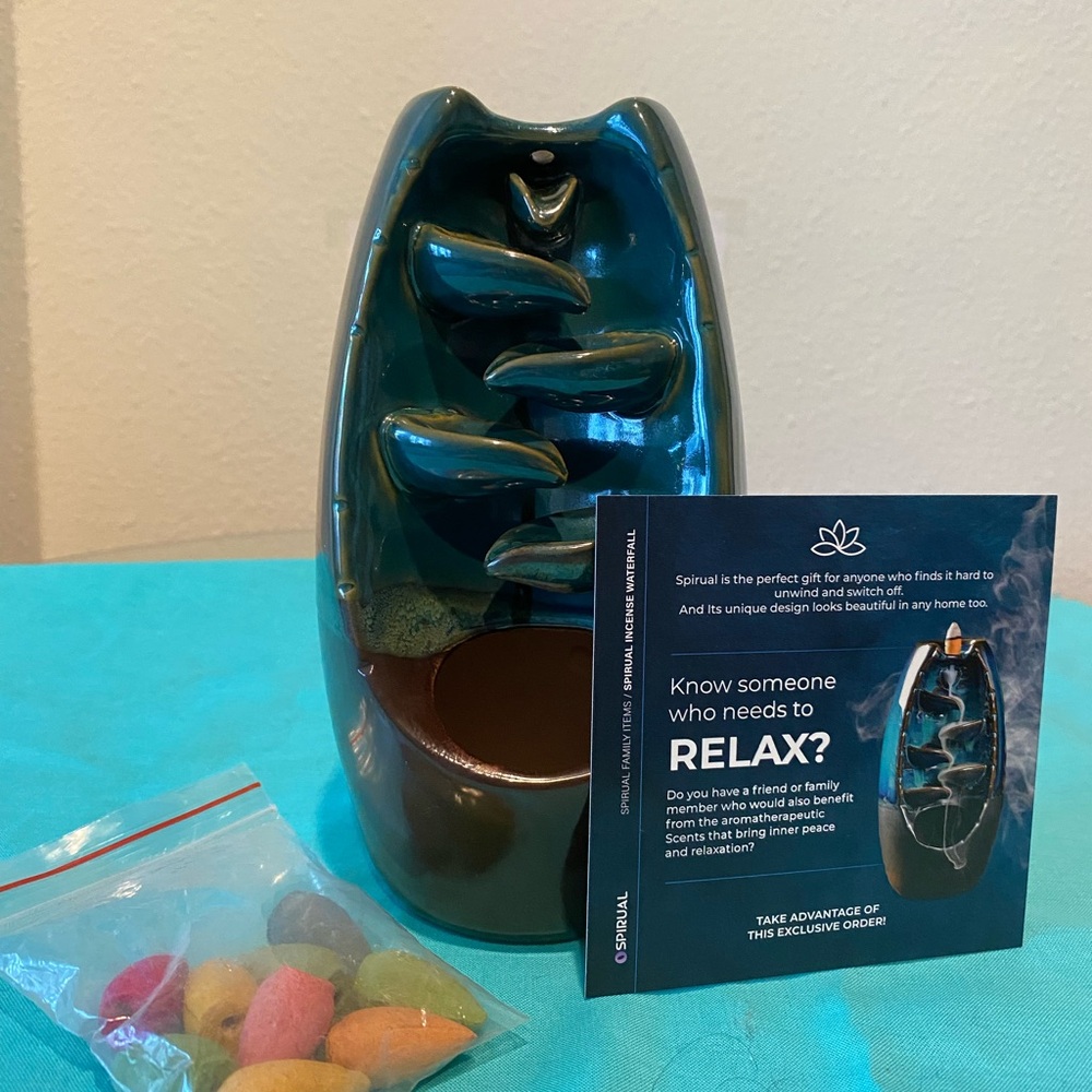 Ceramic Incense Burner with Scented Cones